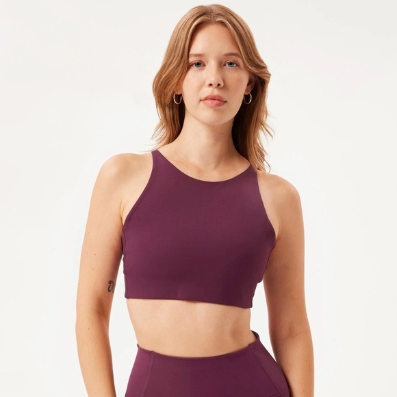 girlfriend collective Other - Girlfriend Collective Topanga Halter Crossback Bra in Plum Purple Women’s XS